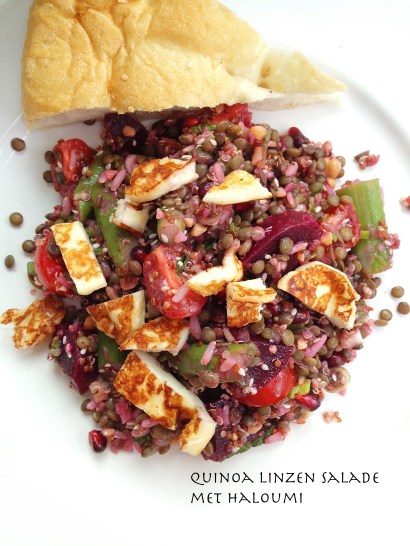 Quinoa linzen salade