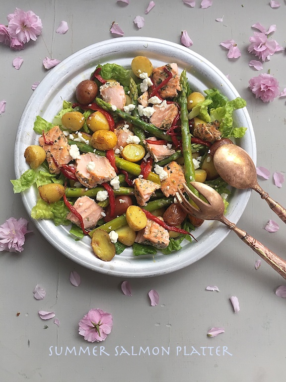 lemon roasted salmon dish - Basket Delights